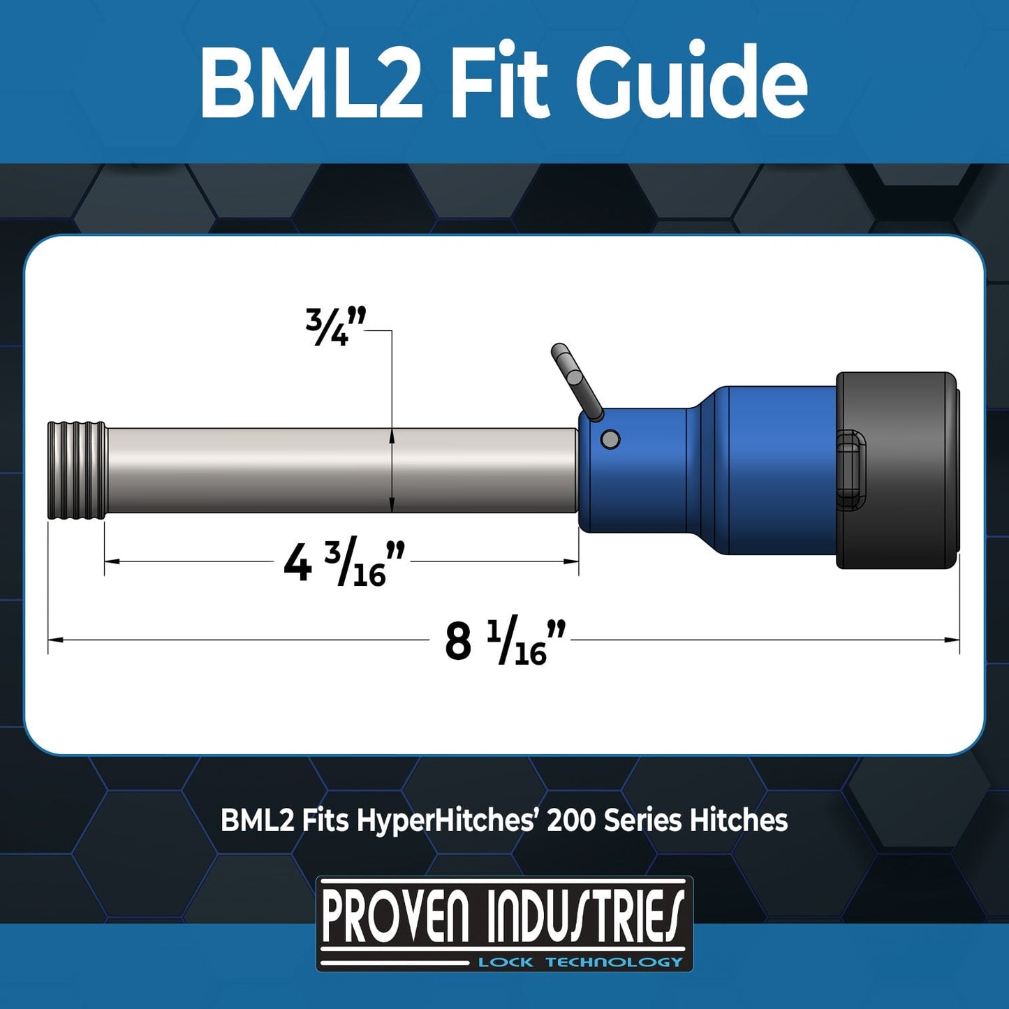 Ball Mount Lock 3/4"Pin-Model BML2 (Hyper Hitches 200 Series Compatible)